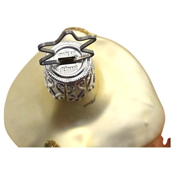 German Gold Cowboy Boot Christmas Tree Ornament Glitter Star Hanger Inge Western - Picture 6 of 7